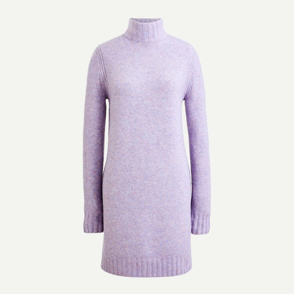 NWT Womens Size XXS J. Crew Violet Mockneck Shift Supersoft Yarn Sweater Dress